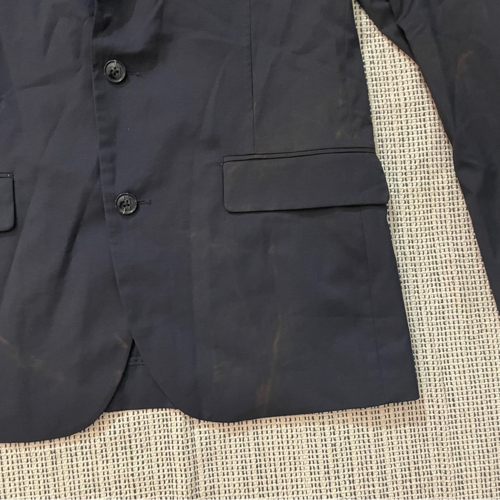 HAWKER RYE Men's Refined Heathered Suit Blazer Size L In Navy - Picture 4 of 7